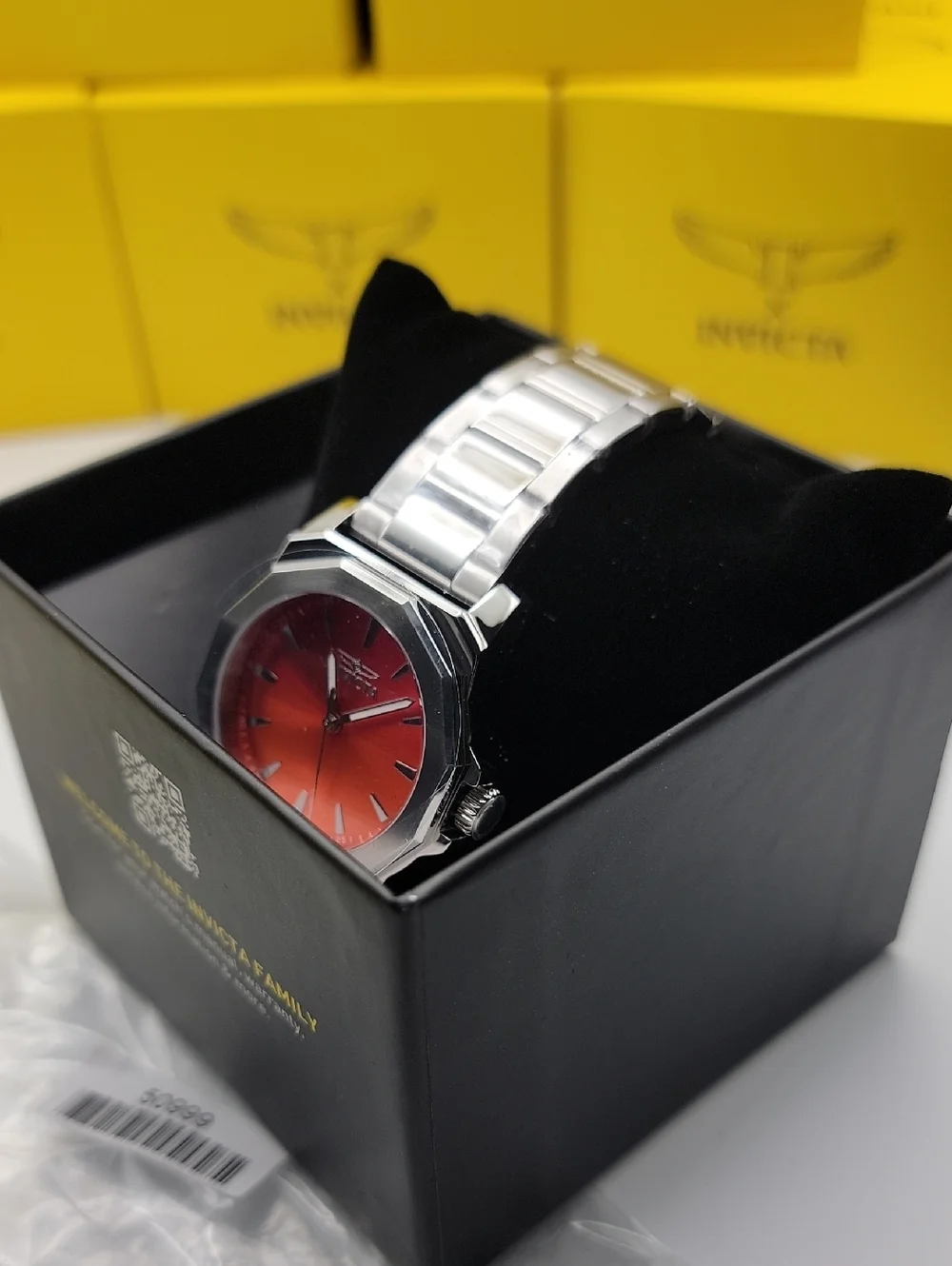NWT Invicta Speedway Facetio Women's Watch 34mm Steel 50999 Gradient Orange Pink